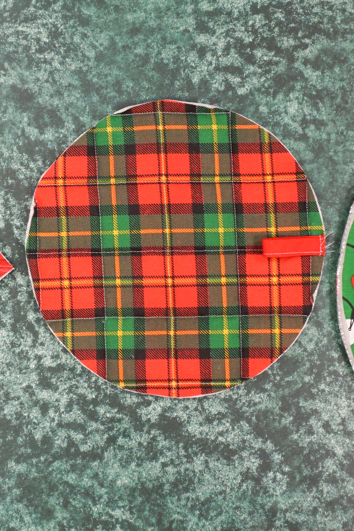 baste loop in place